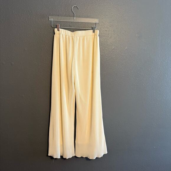 Beige Botany Pleated Cream Lounge Matching Pant Set Size M/L - Picture 6 of 8